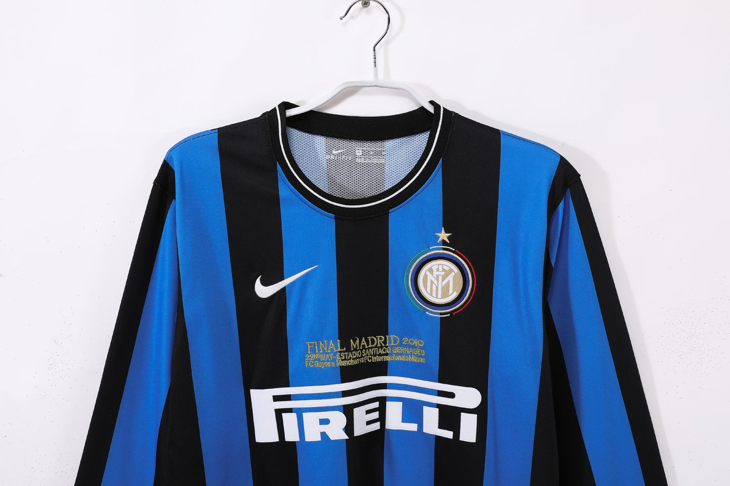 Maillot de Football Rétro Manches Longues Domicile Inter Milan 2009-2010