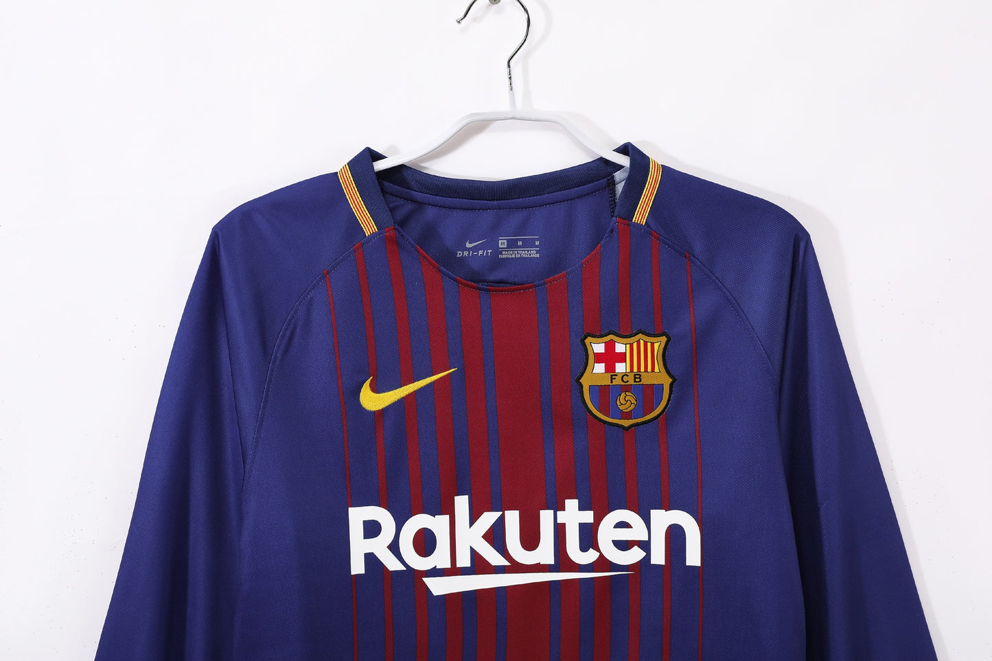 Maillot de Foot Rétro Manches Longues Domicile Barcelone 2017-2018