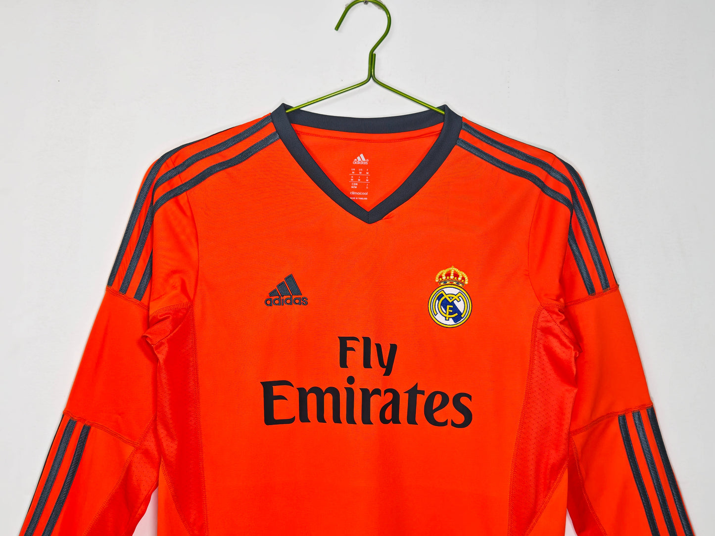 Camiseta Manga Larga Naranja Segunda Equipación Real Madrid 2013-2014
