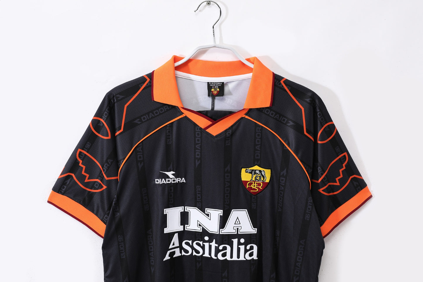 Camiseta de fútbol retro de visitante de la Roma 1999-2000