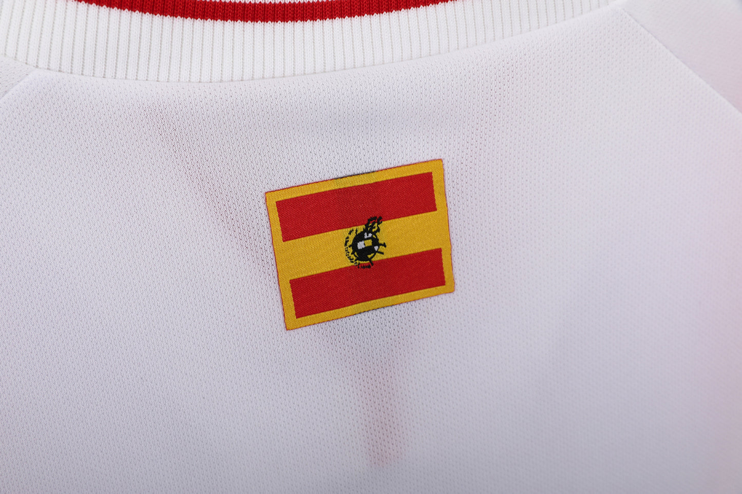 España 1996 Segunda Camiseta Visitante Blanca