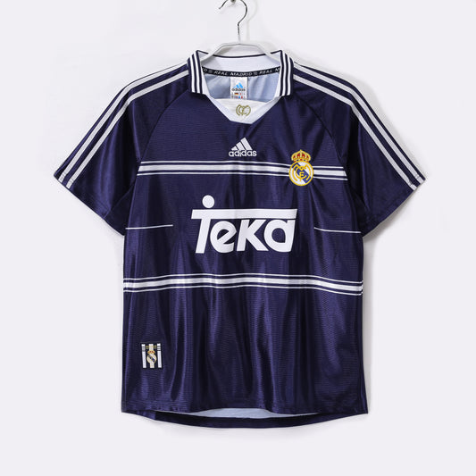 Camiseta de Fútbol Retro Real Madrid 1998-1999 Visitante Azul