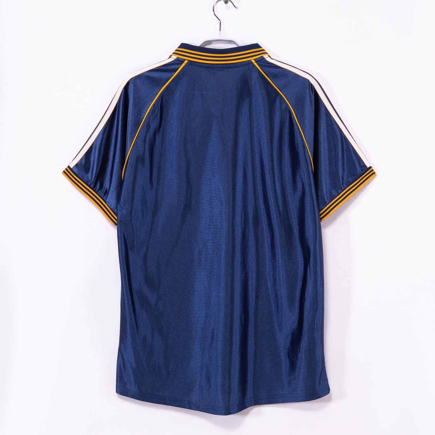 Camiseta de fútbol retro azul de la segunda equipación del Real Madrid 1998-2000