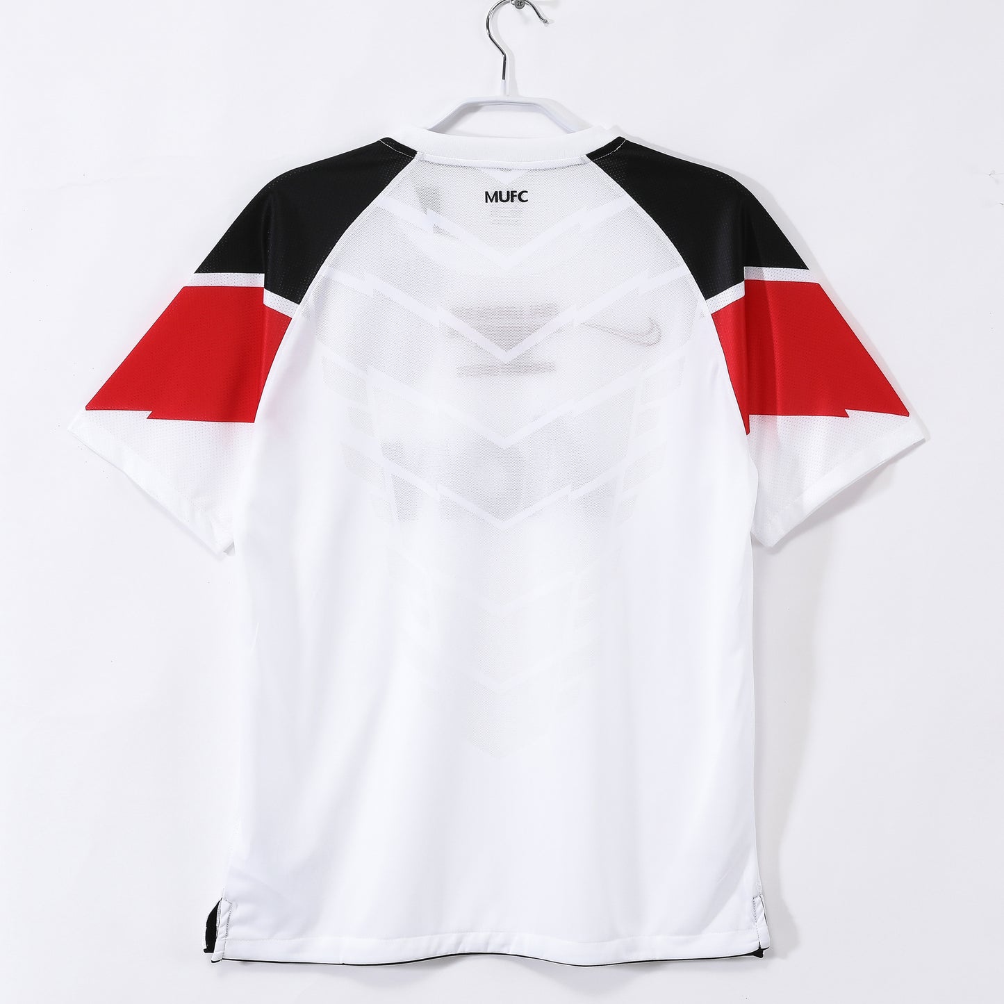 Maillot de football rétro Manchester United 2010-2011 extérieur blanc Ligue des Champions