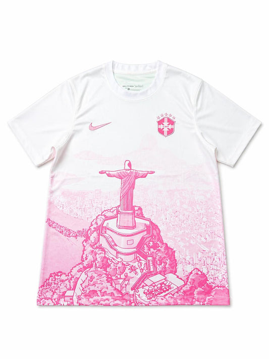 Brazil Pink Christ Redeemer Fantasy Football Shirt