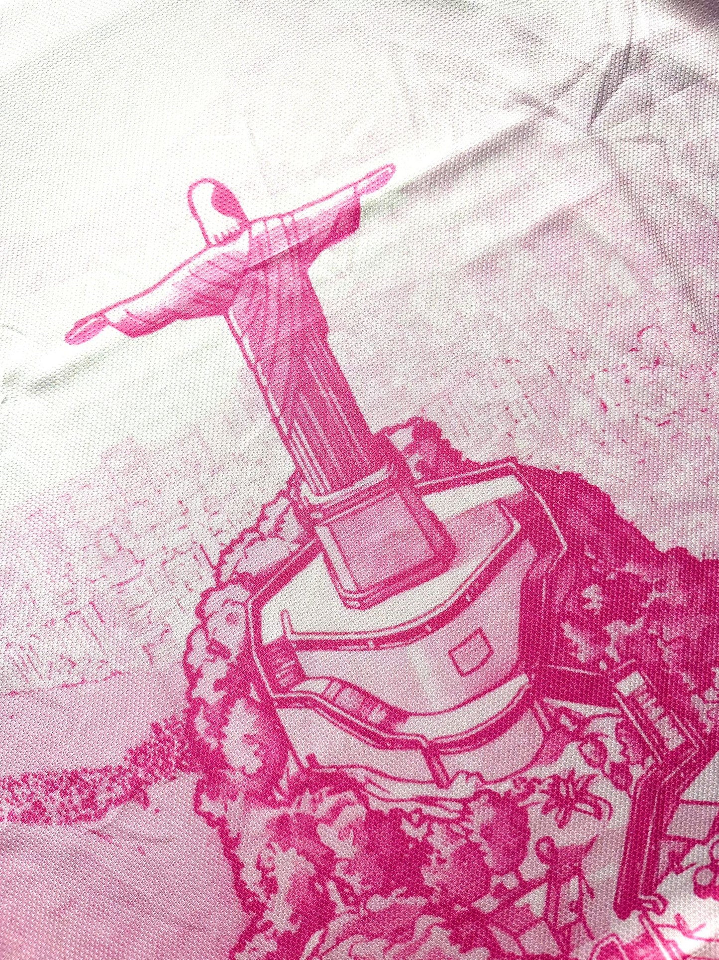 Brazil Pink Christ Redeemer Fantasy Football Shirt