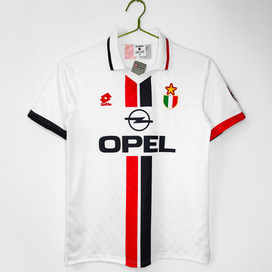 Camiseta blanca de visitante del AC Milan 1996-1997