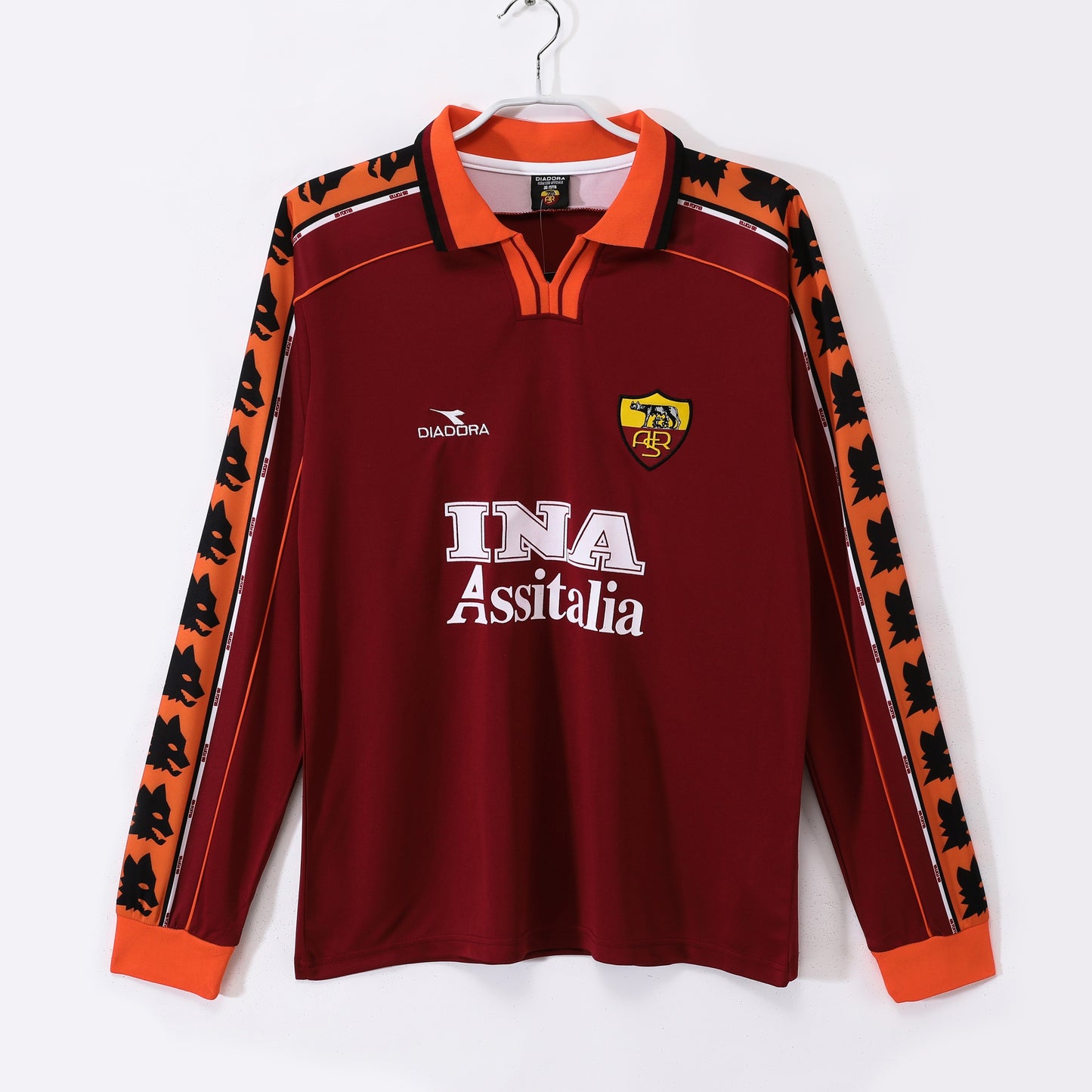 Camiseta de Fútbol Retro Roma 1998-1999 Manga Larga