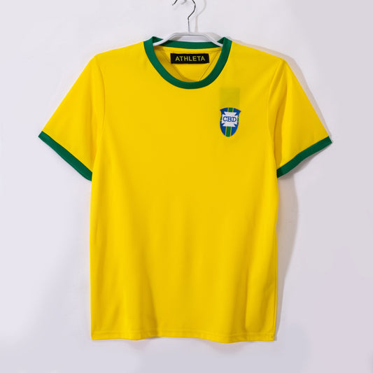 Maillot de football rétro domicile Brésil 1970