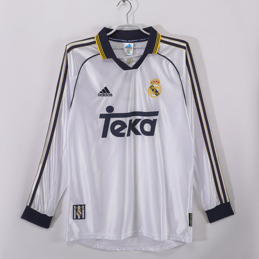 Camiseta de Manga Larga Local del Real Madrid 1998-2000