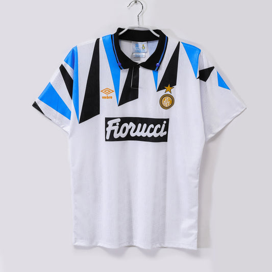 Inter Milan 1992-1993 Away White Retro Football Shirt