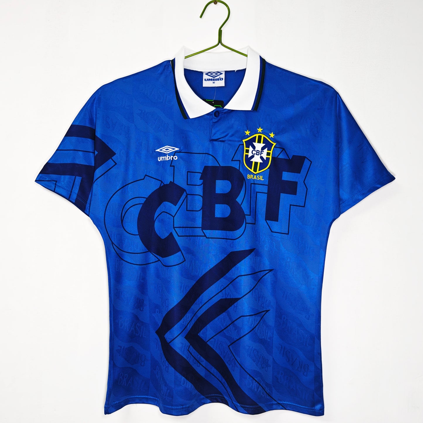 Brazil 1992 Away Blue Jersey