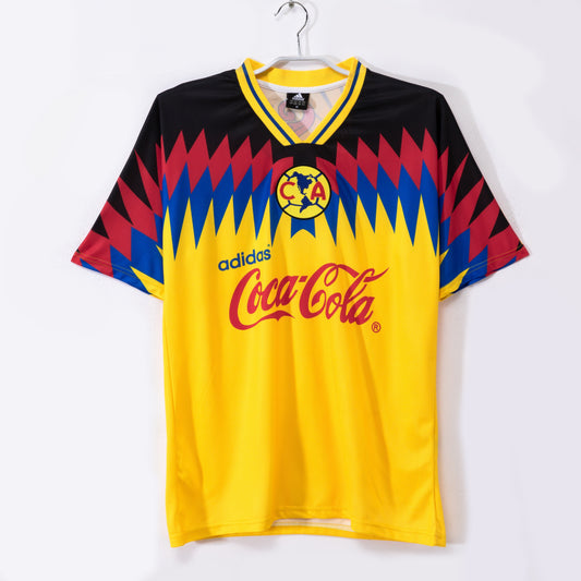 Club América 1995 Home Yellow Retro Football Shirt