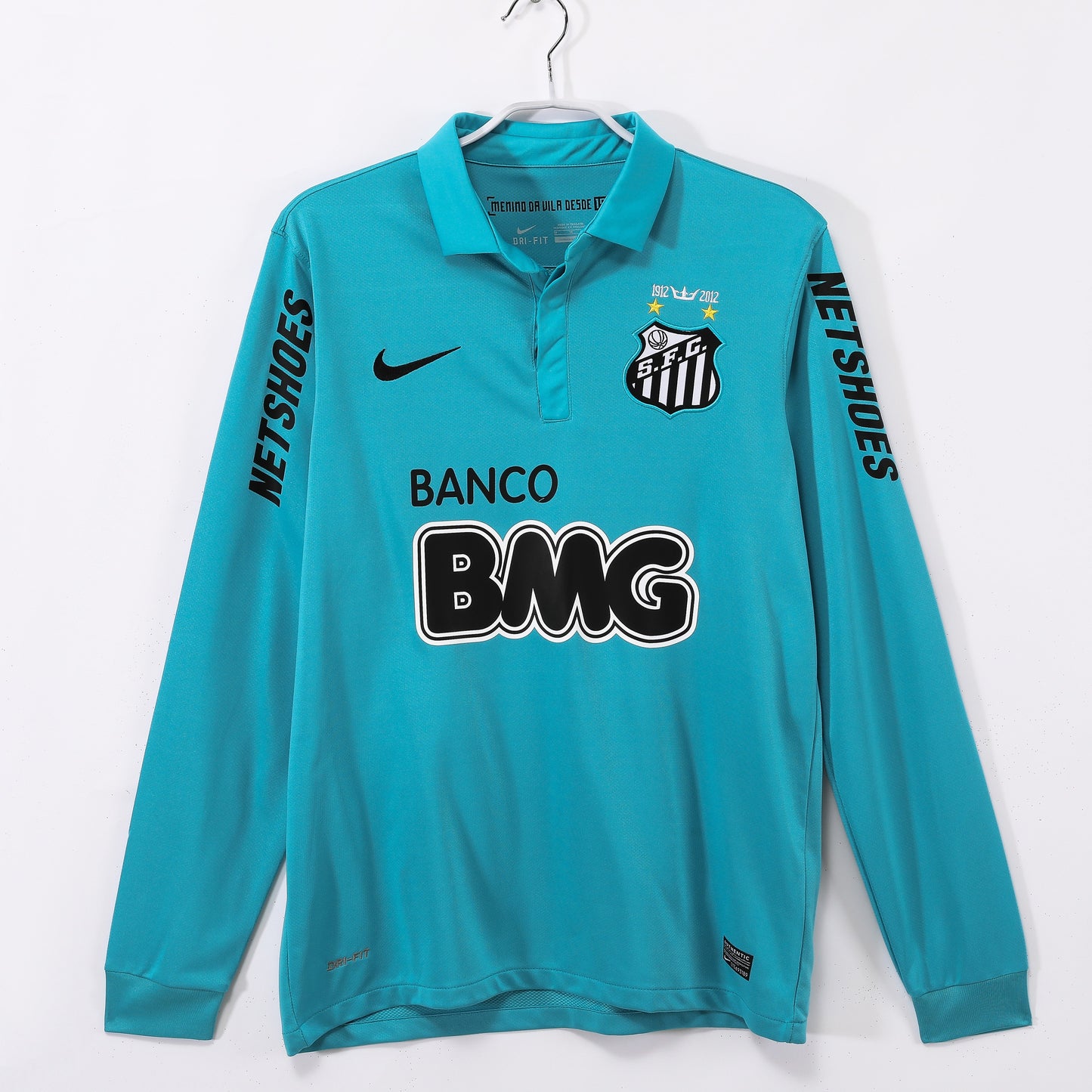 Camiseta de fútbol retro de manga larga de Santos 2012-2013, segunda equipación