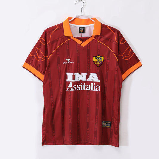 Camiseta de Fútbol Retro Local Roma 1999-2000