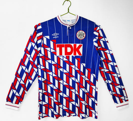 Maillot extérieur Ajax 1989-1990 manches longues