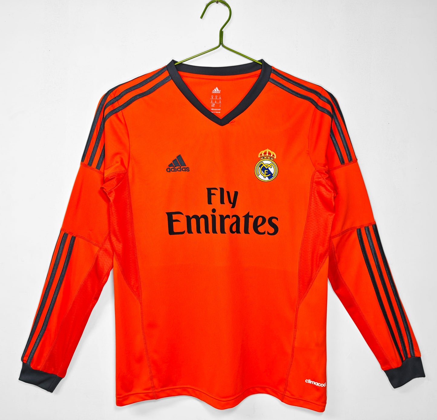 Camiseta Manga Larga Naranja Segunda Equipación Real Madrid 2013-2014