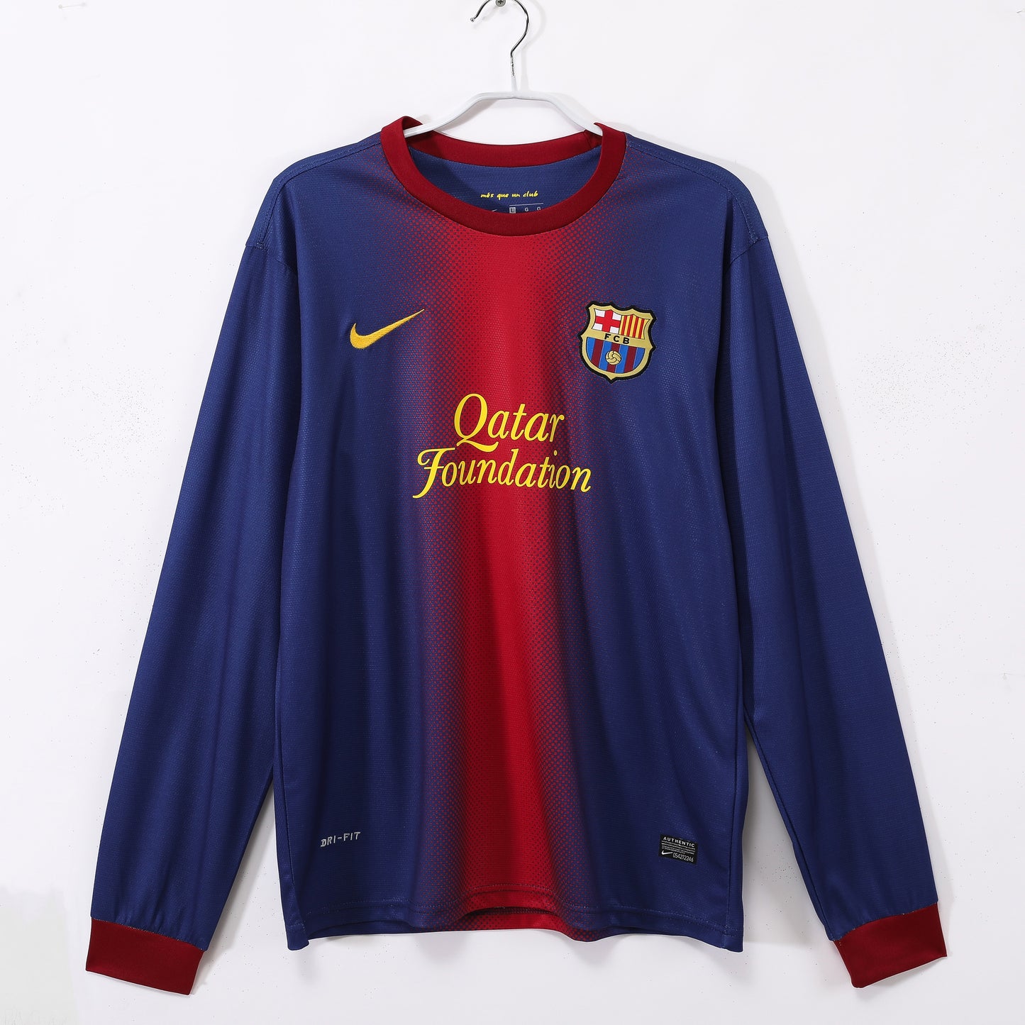 Maillot de football rétro domicile manches longues Barcelone 2012-2013