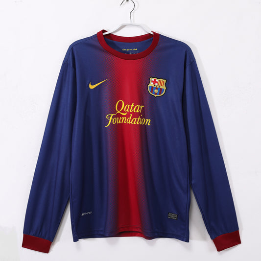 Barcelona 2012-2013 Home Long Sleeve Retro Football Shirt