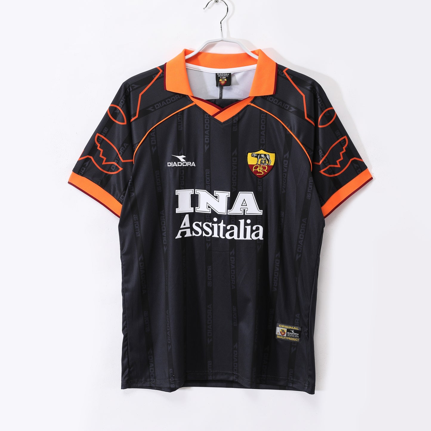 Camiseta de fútbol retro de visitante de la Roma 1999-2000