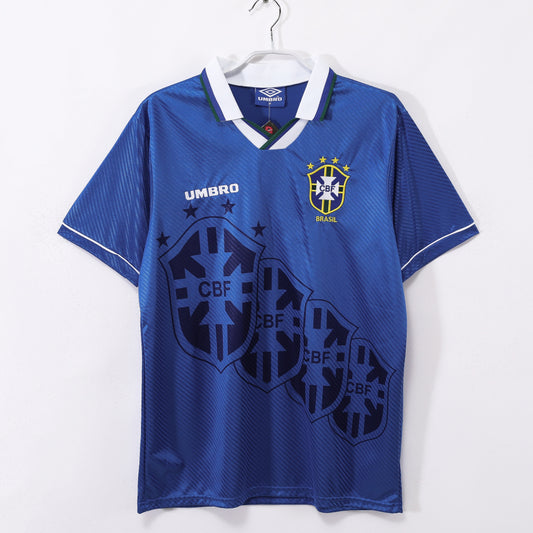 Maillot de football rétro Brésil 1996 extérieur