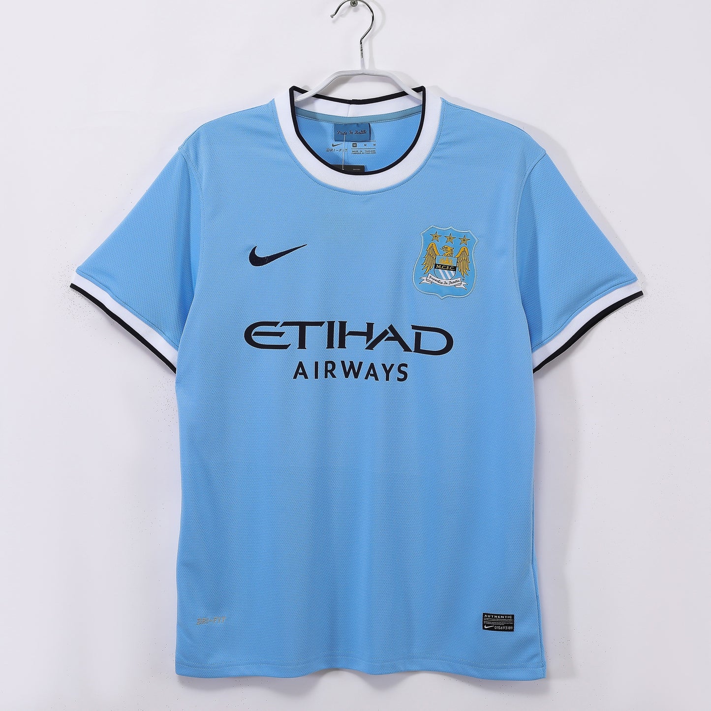 Maillot de Football Rétro Domicile Manchester City 2013-2014