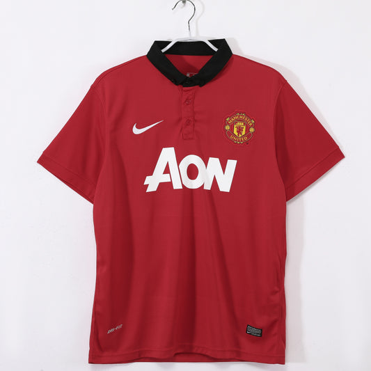Maillot de football rétro domicile Manchester United 2013-2014