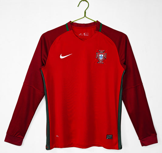 Camiseta de manga larga de Portugal 2016 para el hogar