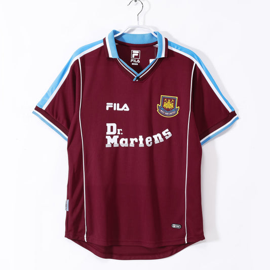 Maillot de football rétro domicile West Ham United 1999-2001