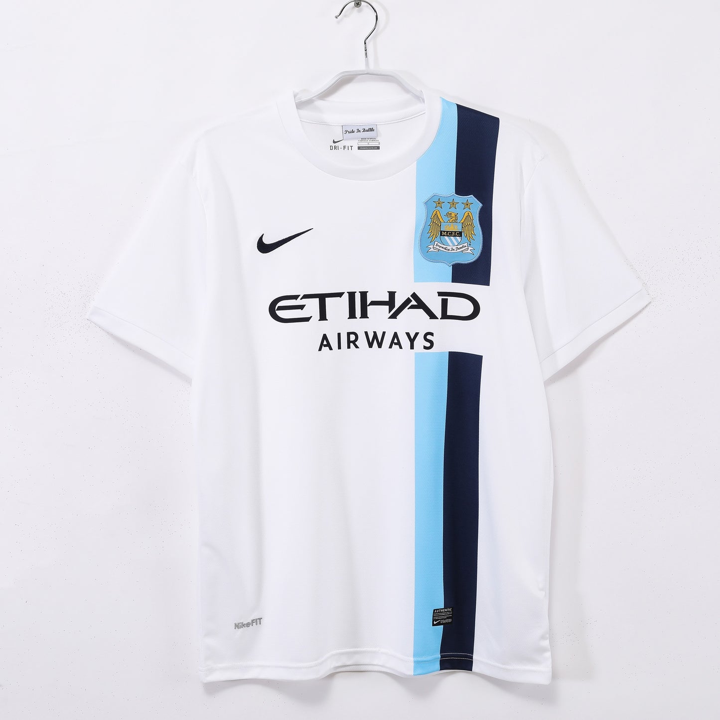 Maillot de foot rétro extérieur blanc Manchester City 2013-2014