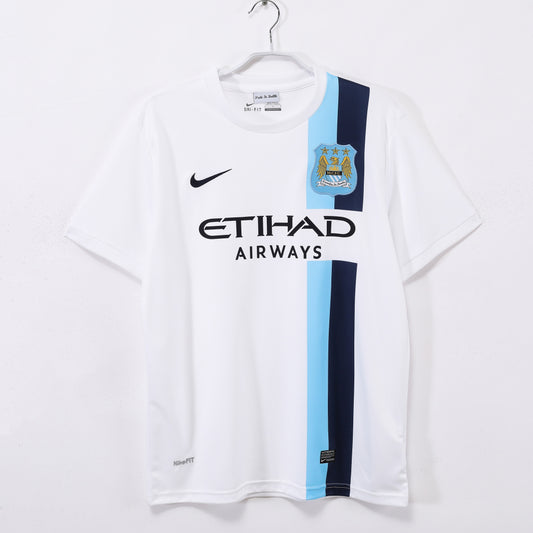 Maillot de foot rétro extérieur blanc Manchester City 2013-2014