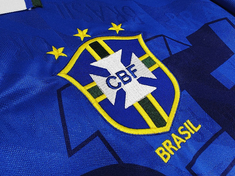 Brazil 1992 Away Blue Jersey