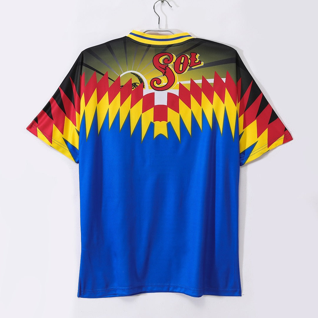 Maillot de football rétro extérieur bleu Club América 1995