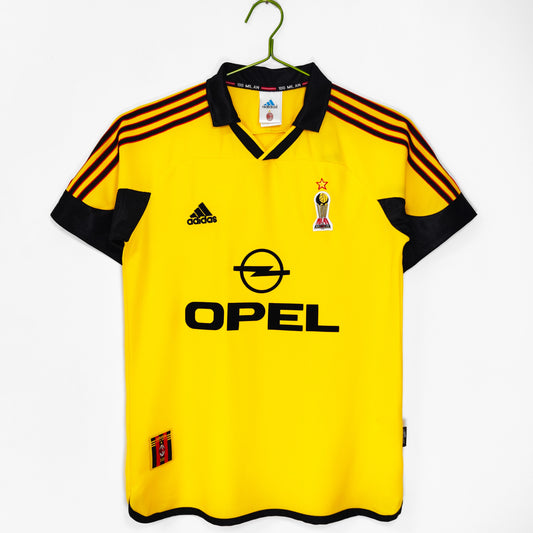 Camiseta Amarilla de Visitante del AC Milan 1999-2000