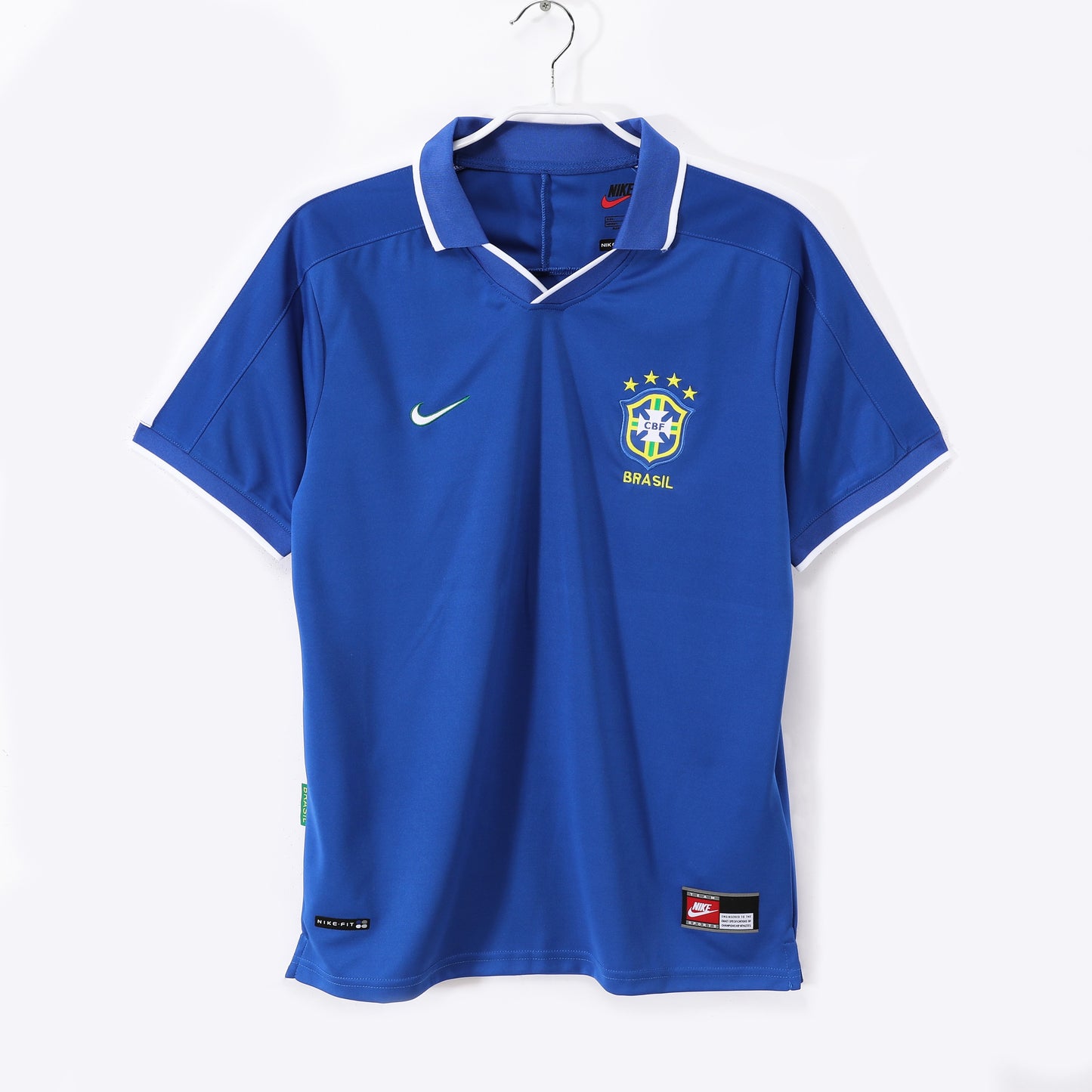Brazil 1997 Away Blue Jersey