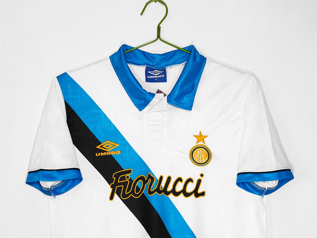 Camiseta de visitante blanca del Inter de Milán 1994-1995