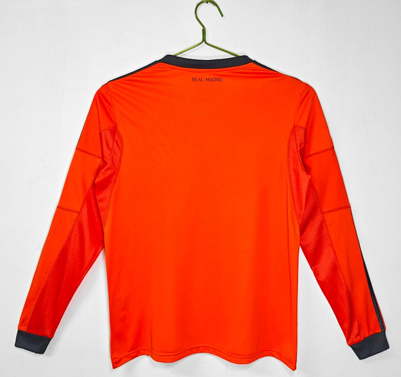Camiseta Manga Larga Naranja Segunda Equipación Real Madrid 2013-2014