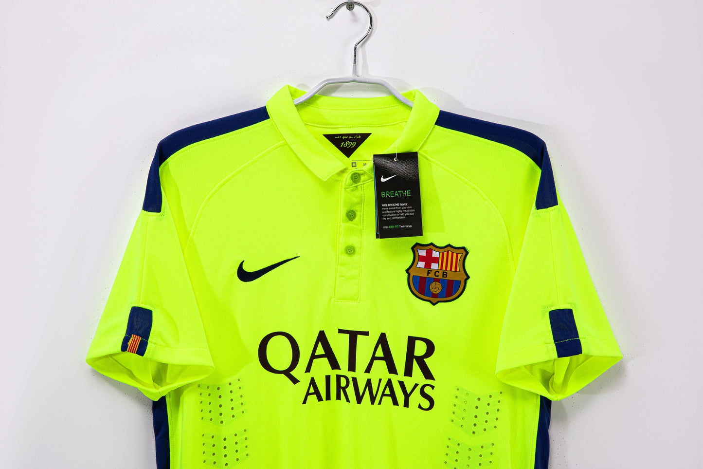 Maillot de Foot Rétro Vert Extérieur Barcelone 2014-2015