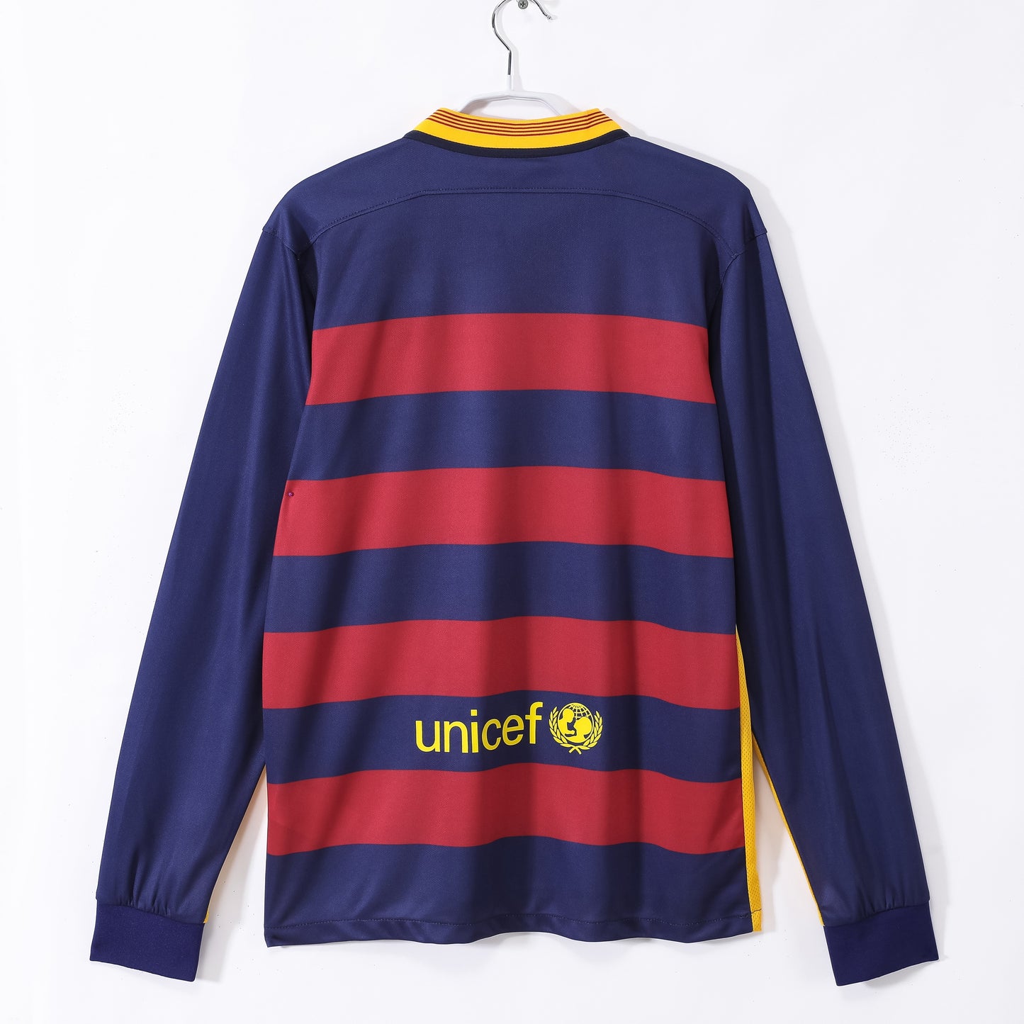 Maillot de football rétro domicile manches longues Barcelone 2015-2016