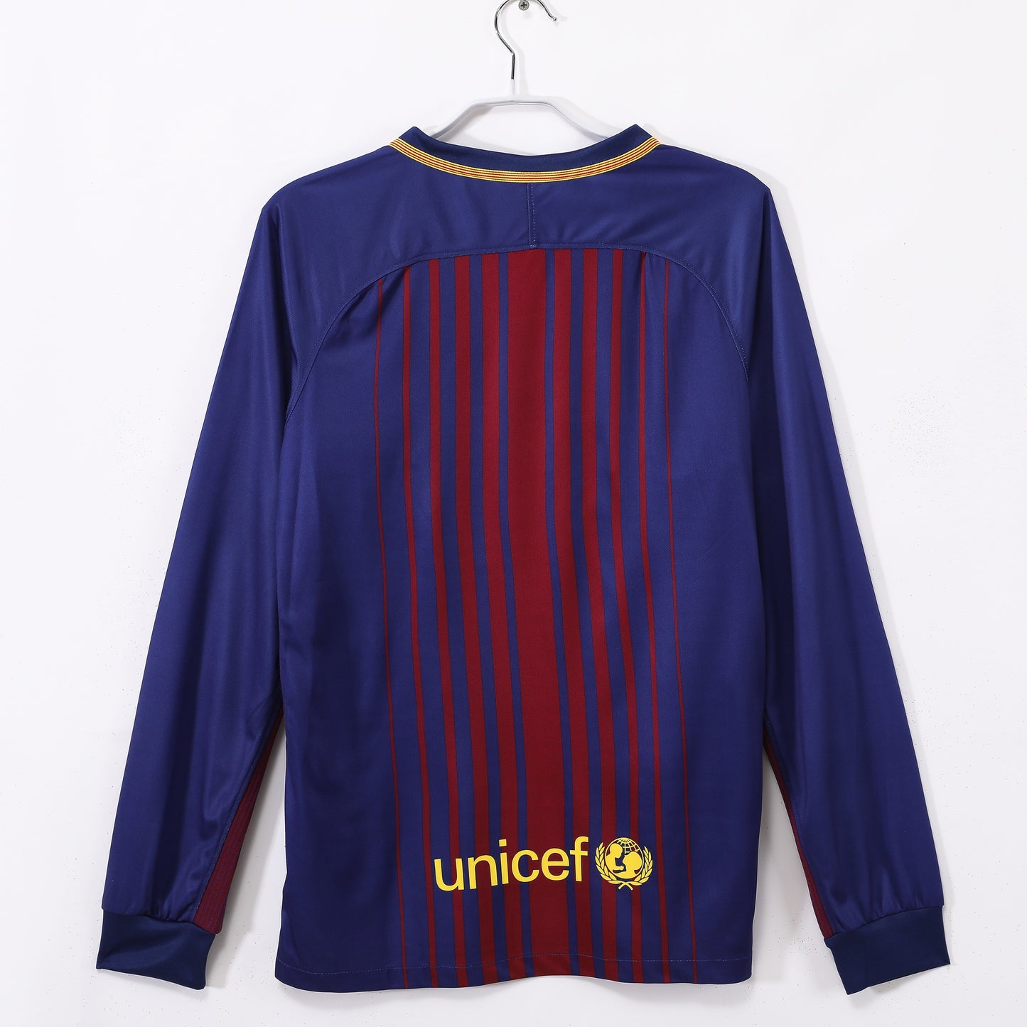 Maillot de Foot Rétro Manches Longues Domicile Barcelone 2017-2018