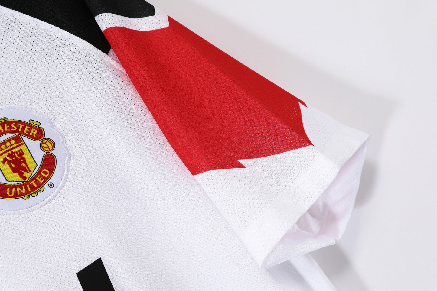 Maillot de football rétro Manchester United 2010-2011 extérieur blanc Ligue des Champions