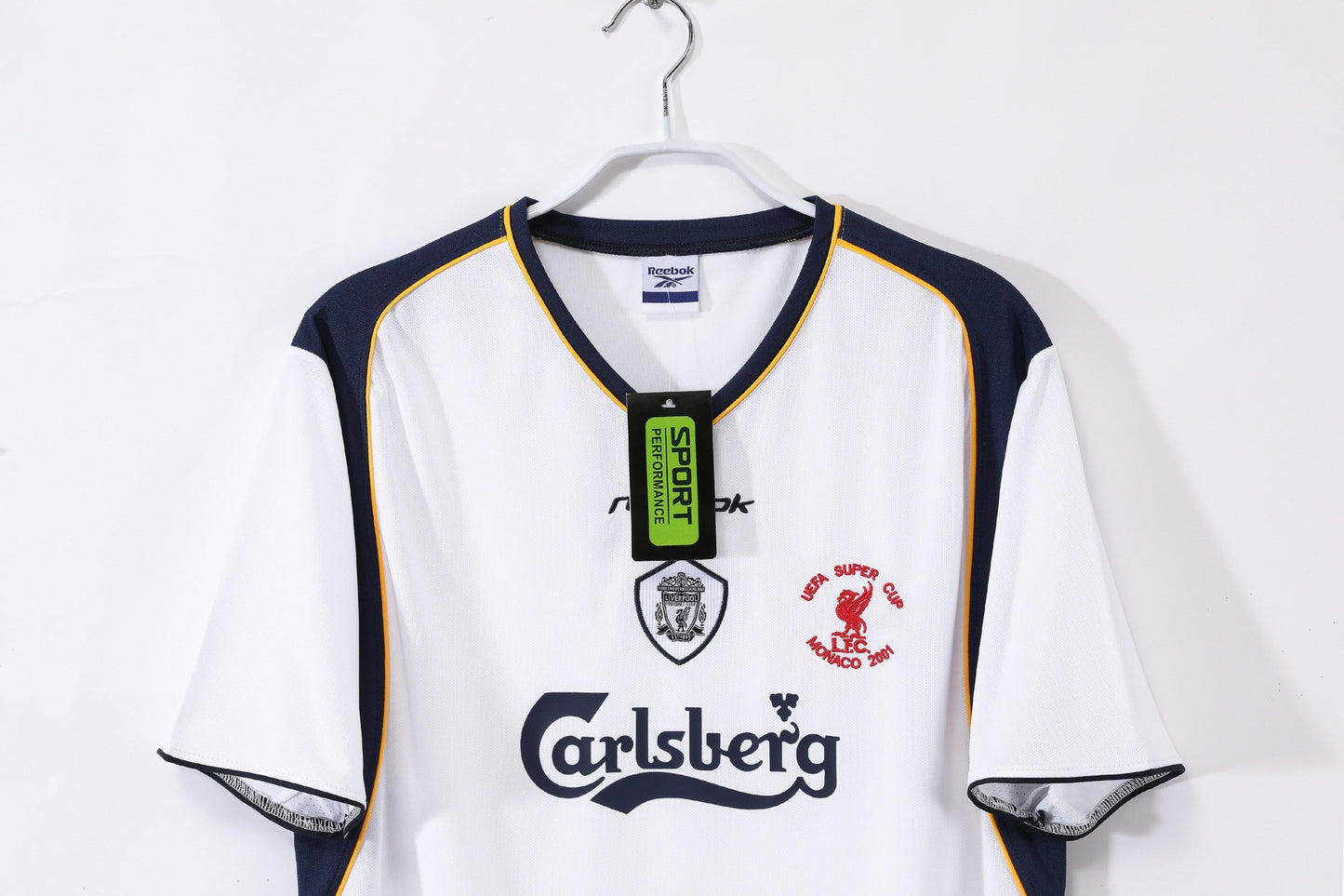 Camiseta retro de fútbol de visitante del Liverpool 2001-2002