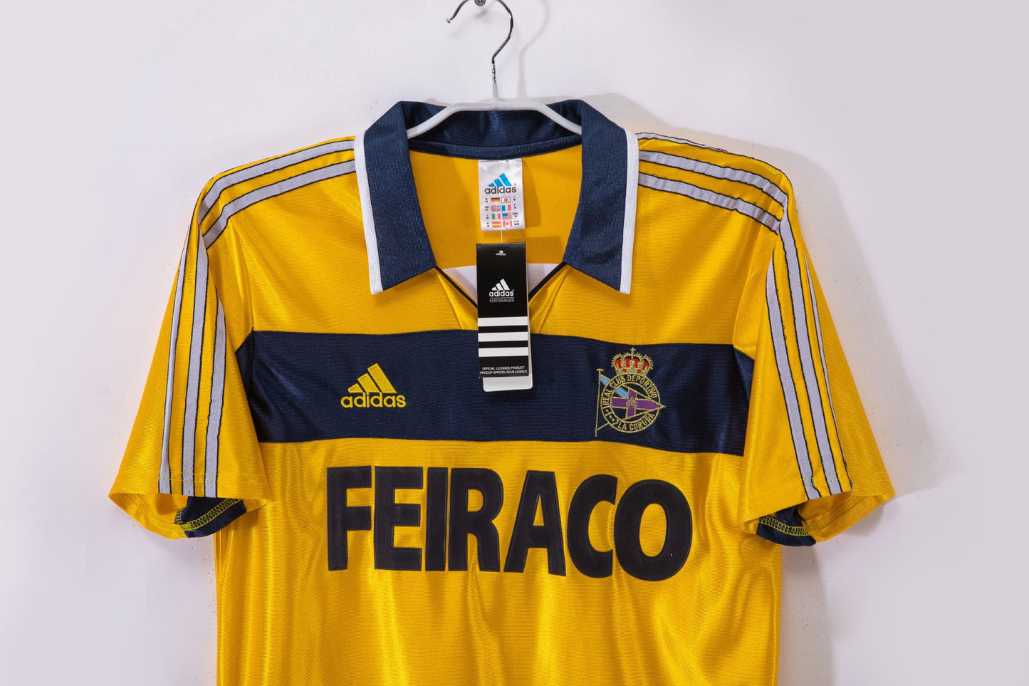 Deportivo La Coruña 1999-2000 Second Away Gold Retro Football Shirt