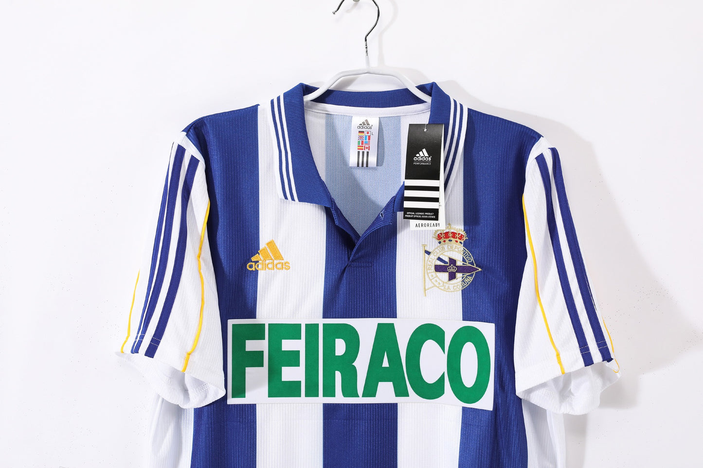 Deportivo La Coruña 1999-2000 Home Albiceleste Retro Football Shirt