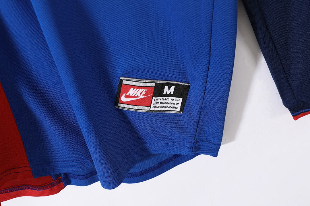 Maillot de football rétro domicile manches longues Centenaire Barcelone 1999-2000