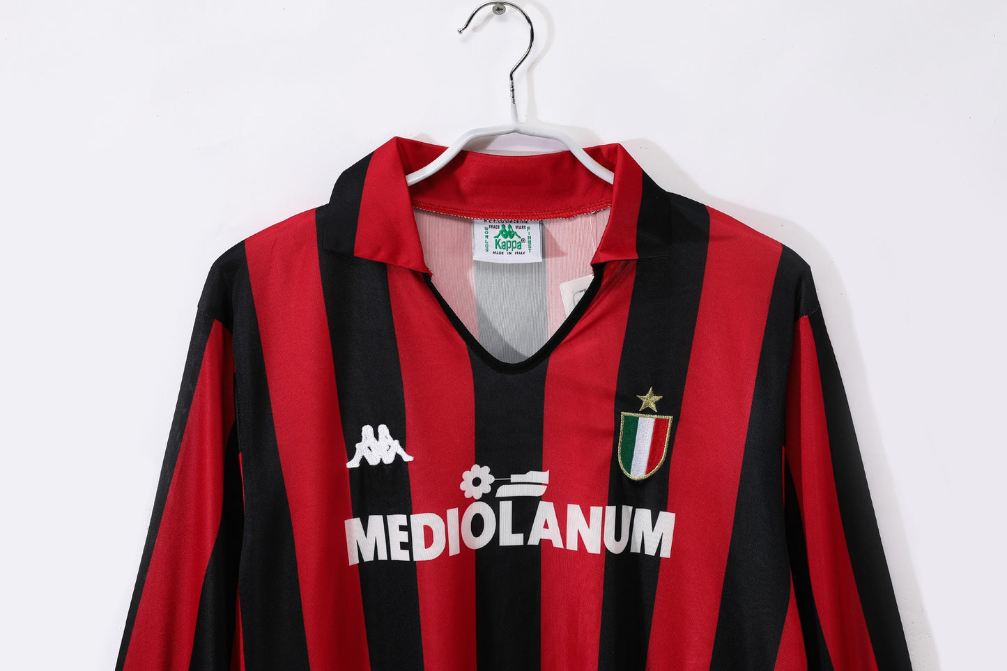 Maillot de football rétro AC Milan domicile 1988-1989 manches longues