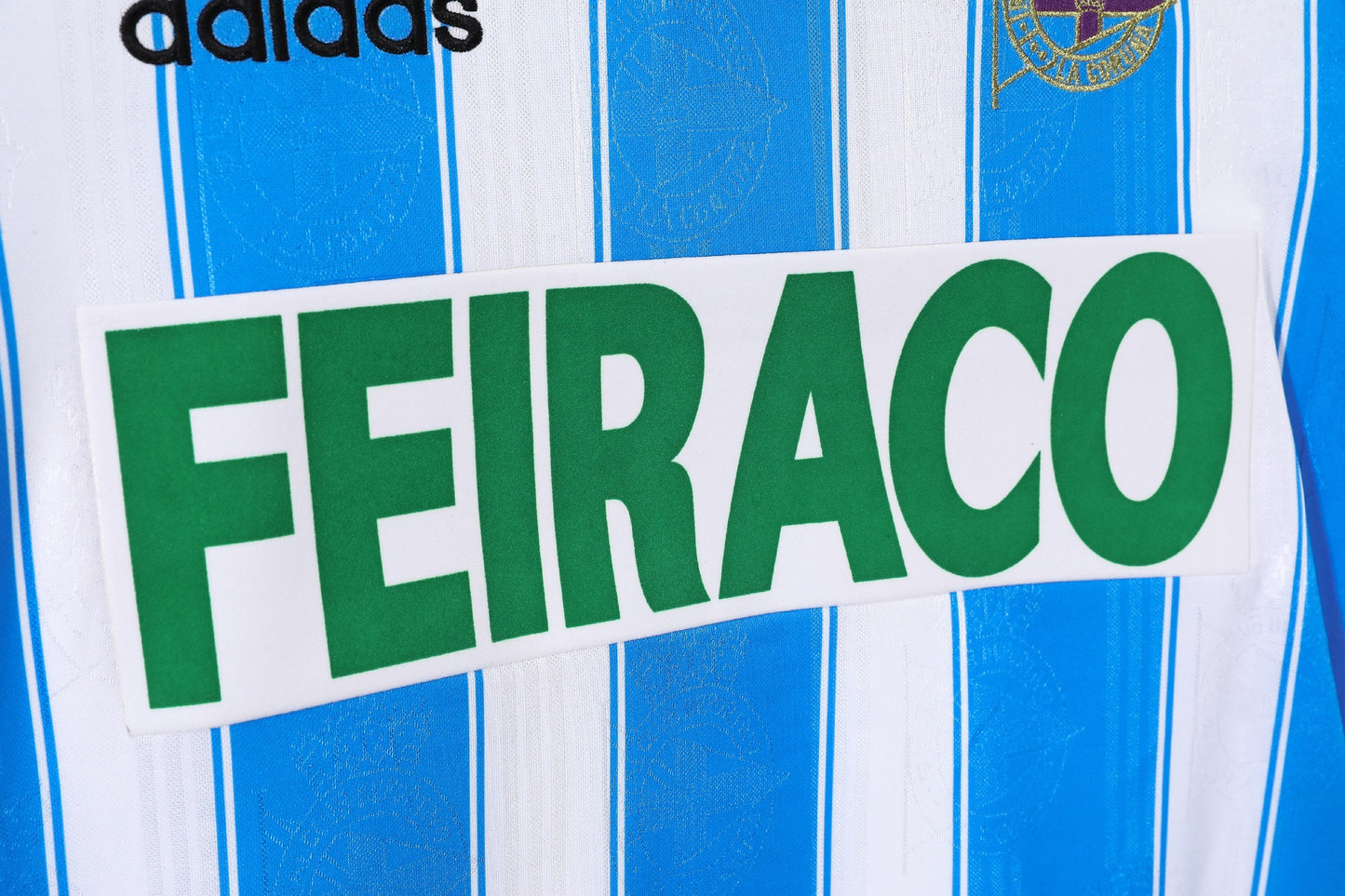 Deportivo La Coruña 1997-1998 Home Albiceleste Retro Football Shirt