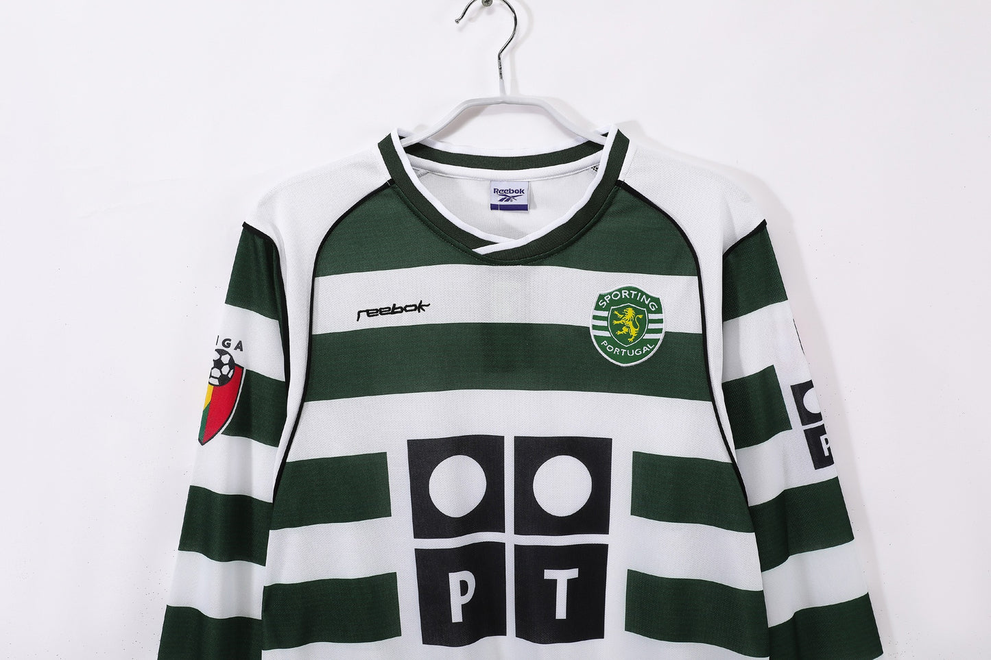 Sporting Lisbon 2001-2003 Home Long Sleeve Retro Football Shirt