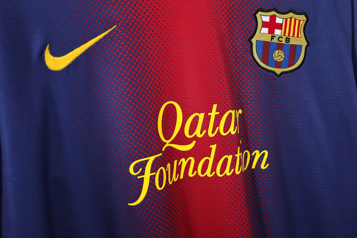 Maillot de football rétro domicile manches longues Barcelone 2012-2013