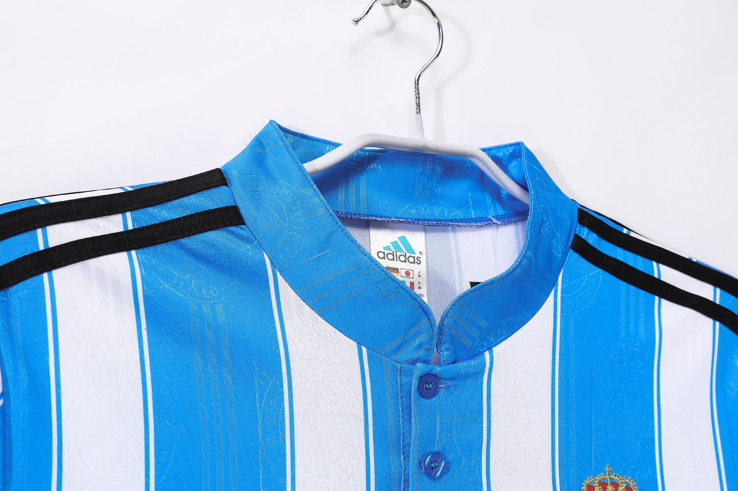 Deportivo La Coruña 1997-1998 Home Albiceleste Retro Football Shirt